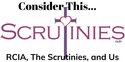 "consider this...Scrutinies, RCIA and Us" Cross and heart 