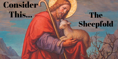 Jesus with a sheep, Consider this, the sheepfold