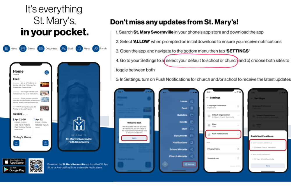 Instructions to download app